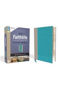 NIV, Faithlife Illustrated Study Bible, Imitation Leather, Gray/Blue: Biblical Insights You Can See