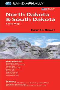 Rand McNally Easy to Read Folded Map: North Dakota, South Dakota State Map