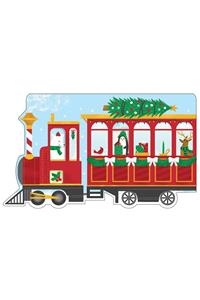 Christmas Train Shaped Cover Holiday Sticky Notes
