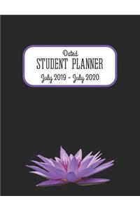 Dated Student Planner July 2019 - July 2020.