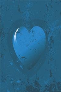 Giant heart light blue: lovely notebook for girls and women