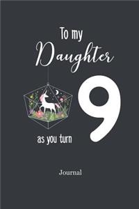 To My Daughter as You Turn Nine Journal