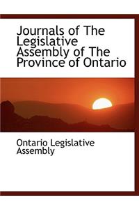 Journals of the Legislative Assembly of the Province of Ontario