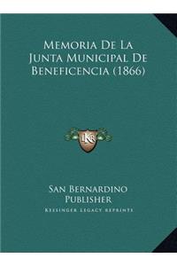 Memoria de La Junta Municipal de Beneficencia (1866)