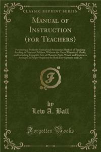 Manual of Instruction (for Teachers)