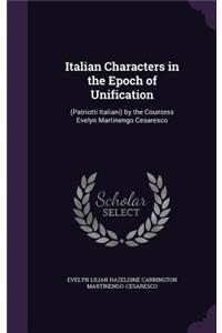 Italian Characters in the Epoch of Unification