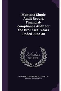 Montana Single Audit Report, Financial-Compliance Audit for the Two Fiscal Years Ended June 30