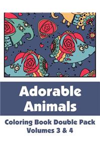 Adorable Animals Coloring Book Double Pack (Volumes 3 & 4)