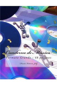 Cuaderno de Musica Formato Grande 48 Paginas: Diseno Original Tipo 6