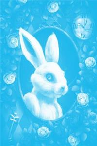 Alice in Wonderland Pastel Modern Journal - Outwards White Rabbit (Light Blue)