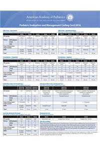 Pediatric Evaluation and Management Coding Card 2016