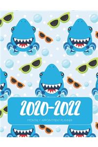 2020-2022 Three 3 Year Planner Sharks Monthly Calendar Gratitude Agenda Schedule Organizer