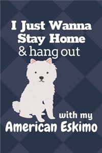 I just wanna stay home & hang out with my American Eskimo