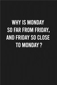 Why is Monday so far from Friday, and Friday so close to Monday?