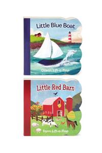 Little Red Barn and Little Blue Boat 2 Pack