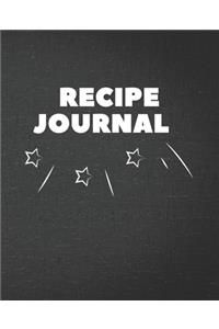 Recipe Journal: Blank Recipe Journal / Notebook / Cook Book for Women, Wife, or Mom - Birthday or Christmas Gift