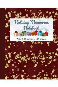 Holiday Memories Notebook 7.5 x 9.25 inches - 100 sheets