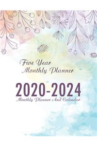 Five Year Monthly Planner 2020-2024 Monthly Planner And Calendar