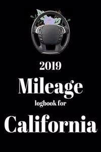 2019 Mileage log book for California