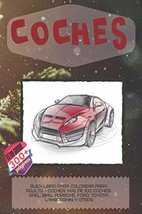 Buen libro para colorear para adulto - Coches. Más de 100 coches: Opel, BMW, Porsche, Ford, Toyota, Lamborghini y otros.