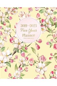 2019-2023 Five Year Planner Spring Flower -Yellow