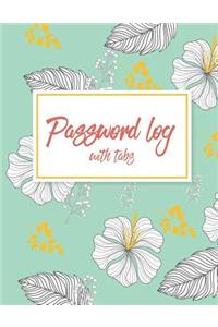 Password log with tabs