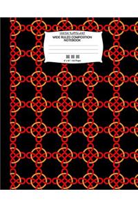 Celtic Knots Art, Wide Ruled Composition Notebook. 8x 10. 120 Pages