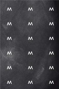 Monogram M Pattern 2019 Weekly Planner Monogram M Chalkboard 134 Pages