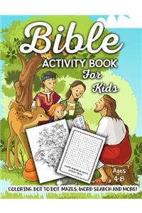 Bible Activity Book for Kids Ages 4-8