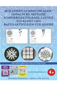 Druckbare Arbeitsblätter für Vorschulen (28 Schneeflockenvorlagen - einfache bis mittlere Schwierigkeitsgrade, lustige DIY-Kunst und Bastelaktivitäten für Kinder)