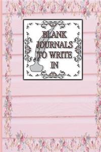 Blank Journals To Write In