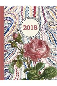 2018 Diary Pink Roses Design