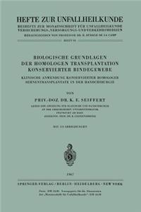 Biologische Grundlagen der Homologen Transplantation Konservierter Bindegewebe