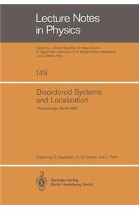 Disordered Systems and Localization