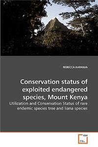 Conservation status of exploited endangered species, Mount Kenya