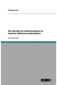 Die Novelle als Lektüreschlüssel in Goethes Wahlverwandtschaften