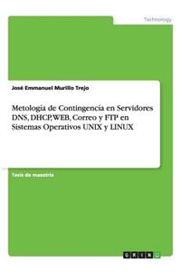 Metología de Contingencía en Servidores DNS, DHCP, WEB, Correo y FTP en Sistemas Operativos UNIX y LINUX