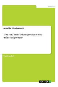 Was sind Translationsprobleme und -schwierigkeiten?