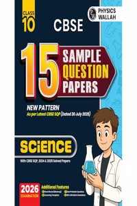 PW CBSE 15 Sample Question Papers Class 10 2025-26 - Science For 2026 Board Exam New pattern (Paperback, PW)