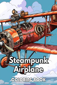 Steampunk Airplane Coloring Book