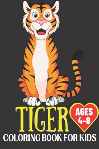 Tiger coloring book for kids ages 4-8