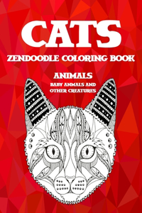 Zendoodle Coloring Book Baby Animals and other Creatures - Animals - Cats