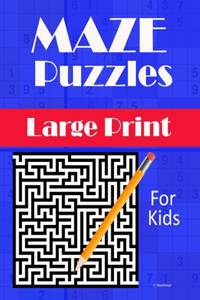 Maze puzzle large print For Kids