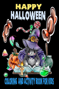 Happy Halloween coloring And Activity Book For Kids