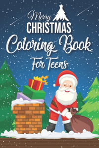 Merry Christmas Coloring Book For Teens