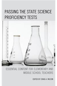 Passing the State Science Proficiency Tests
