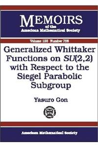Generalized Whittaker Functions on SU(2, 2) with Respect to the Siegel Parabolic Subgroup