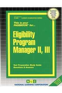 Eligibility Program Manager II, III