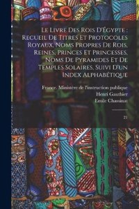 Le livre des rois d'Égypte