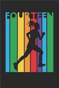 Running Notebook for 14 Year Old Boys and Girls - Colorful Running Journal - 14th Birthday Gift for Runner Diary